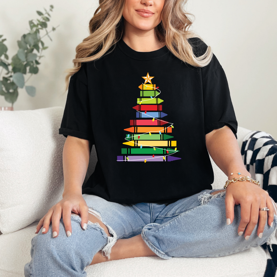 Crayon Christmas tree