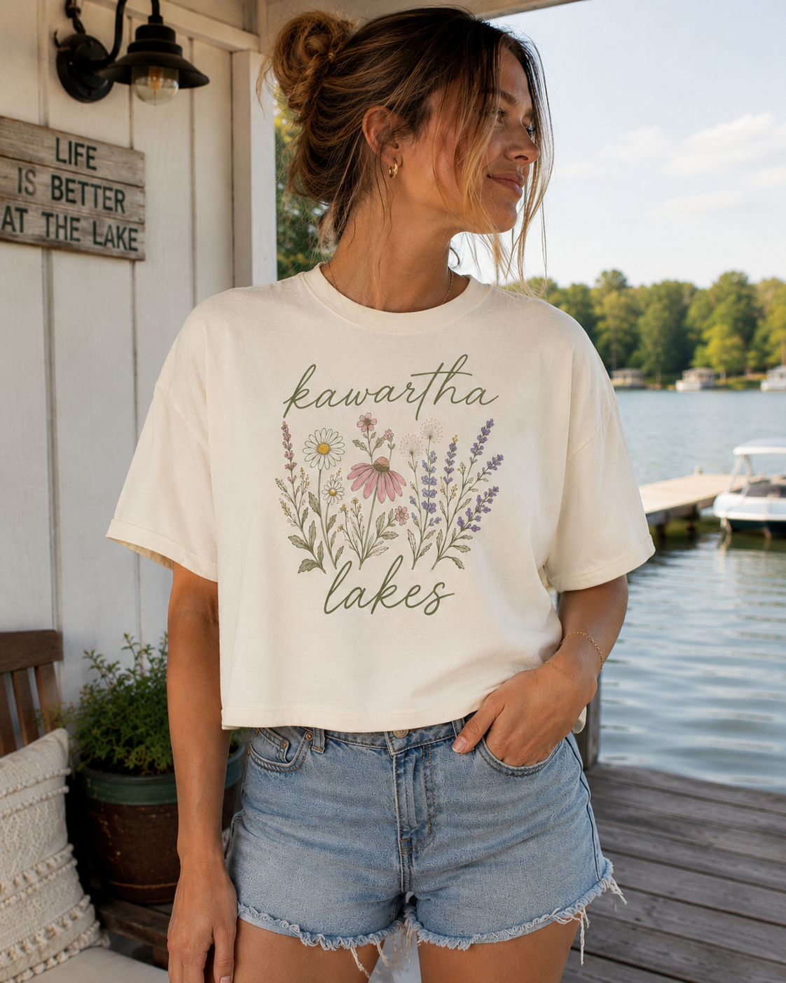 Kawartha Lakes Floral Boxy Tee 
