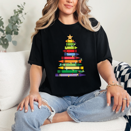 Crayon Christmas tree