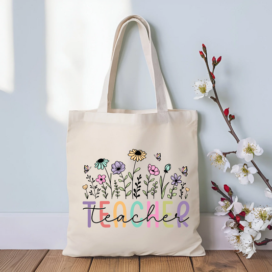 Teacher canvas tote
