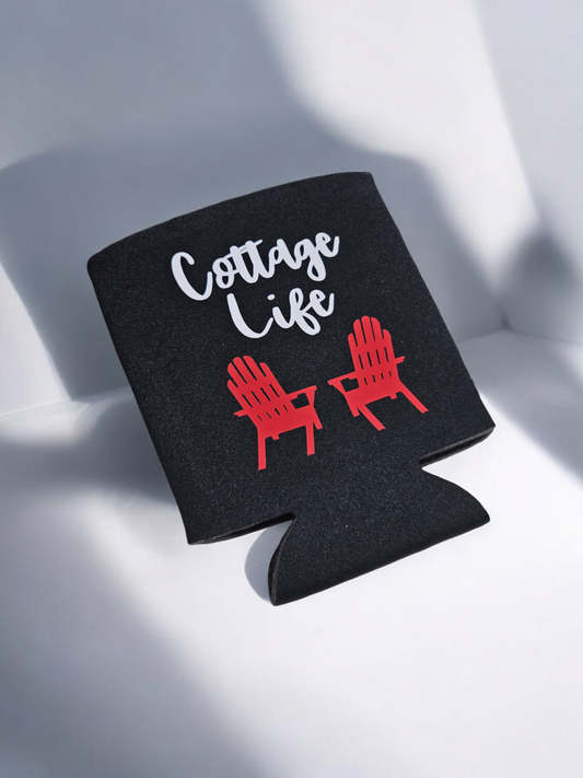 Cottage life koozie
