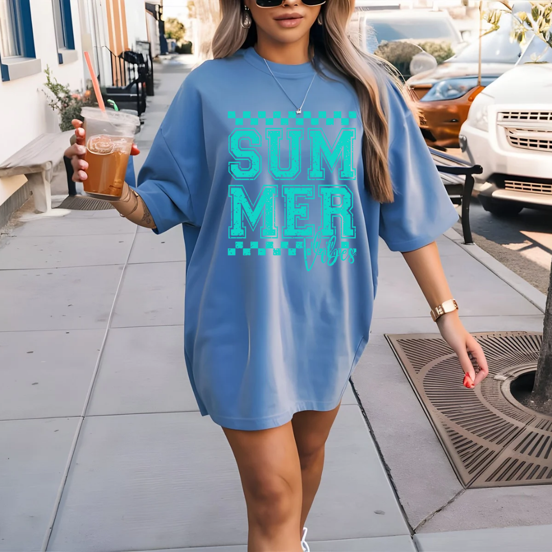 Summer vibes retro tee